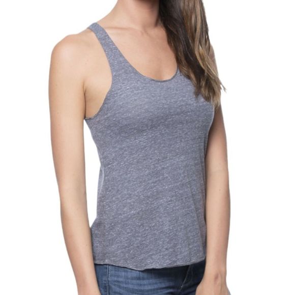 NWOT Over the Limit Gray Racerback Tank Top - Picture 1 of 13